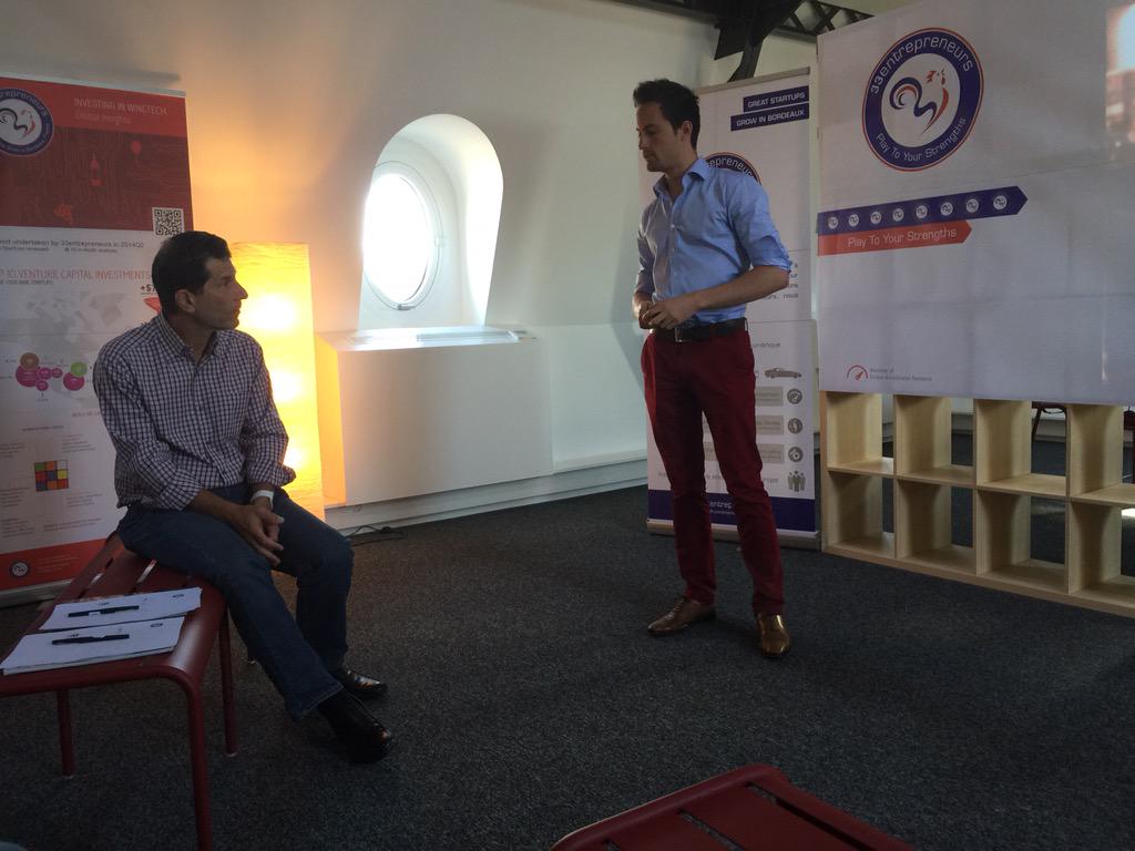 vincent_pretet's tweet photo. Hey @WinetaCom is pitching #JonRubinstein at @33entrepreneurs. #PlayToYourStrengths http://t.co/uWOilPOohZ