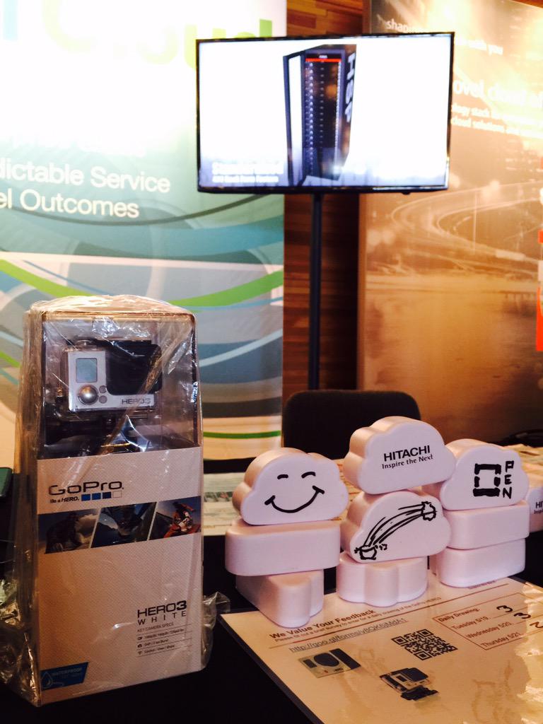 atan_work's tweet photo. Come by #OpenStackSummit booth S5 for a chance to win the Go Pro and talk with @HDScorp about #OpensStack http://t.co/YS26sV8TMd