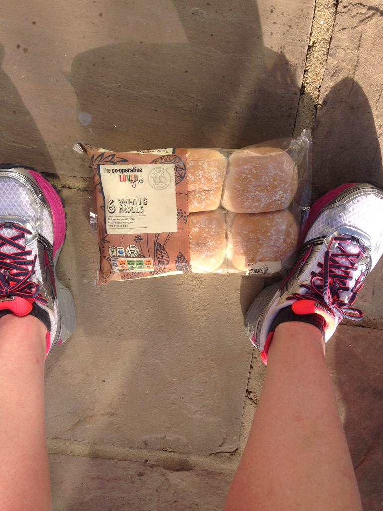 Good to be back in running shoes after three days @londonwinefair . Just done the shopping mid run!