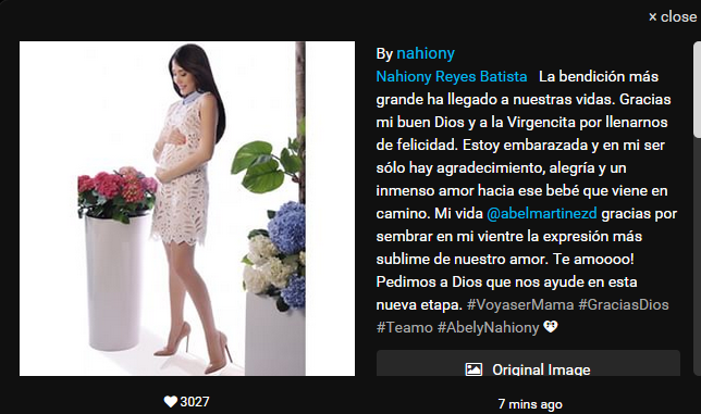 grisselle41's tweet photo. Nuestra Hermosa @nahiony Tendra Un Bebe Felicidades 
@AbelMartinezD #ProntoPadre @keniamorel_ @TeamNahiony @_nahiony http://t.co/ChphWvuBUF