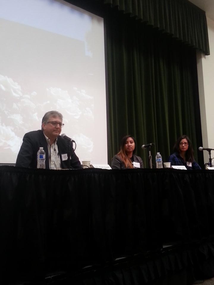 comeventsCPP's tweet photo. Our first panel discussion is underway!Featuring @RACabison, @yinyeang, and @FrankGirardot #COMDAY2015 #CalPolyPomona http://t.co/xgqCrWc6QR