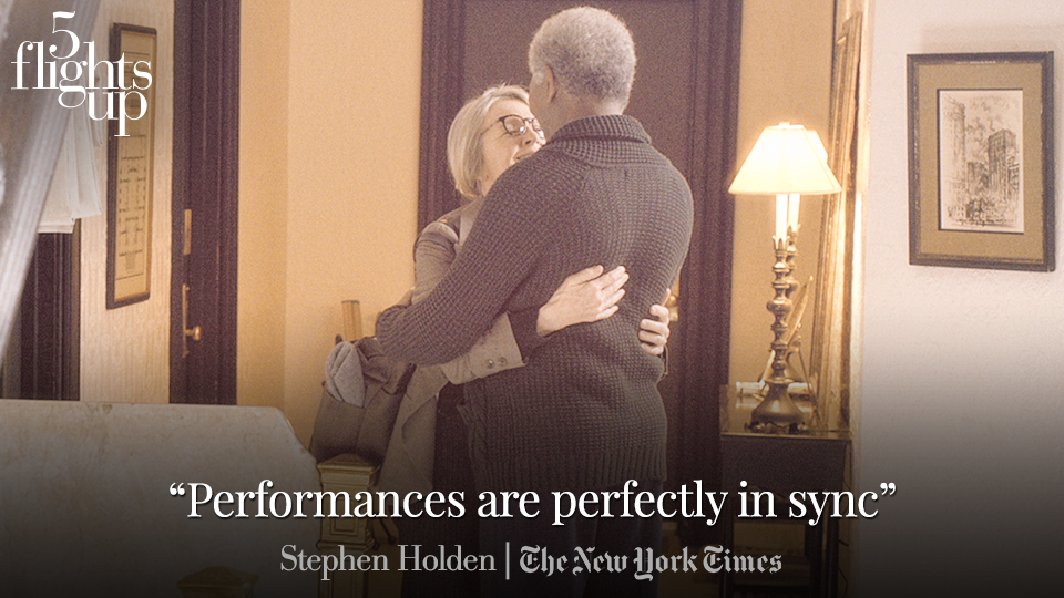 5FlightsUp's tweet photo. .@DianeKeaton &amp; #MorganFreeman make a great pair. Don’t miss them in #5FlightsUp, now playing in theatres &amp; On Demand http://t.co/rtkc9uuoL6