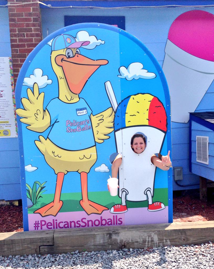 when you're having a bad day, getcha self a big Snoball 😋 #PelicansSnoballs