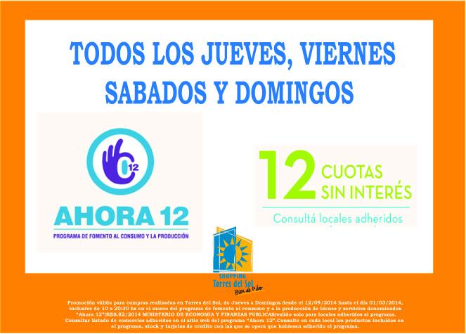 ShoppingTDS's tweet photo. Aprovechá #Ahora12 en Torres del Sol y disfruta del fin de semana largo que esta llegando.. http://t.co/GYiz3N3U4V