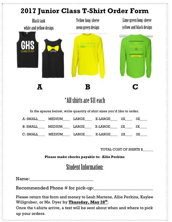 ghsgatoraid's tweet photo. Class of 2017 T-shirt order forms available in Dyer's classroom! @leahmartens9 @alllieee_19 @kayleee_will 💚💛 #2017 http://t.co/JvIJjA4Ji0