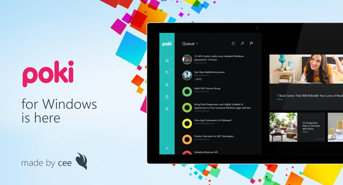 Poki for Windows is here!! :) apps.microsoft.com/windows/app/po…
Retweet for a chance to win Premium! #wpdev <a href="/pocket/">Eren Alpaslan</a>