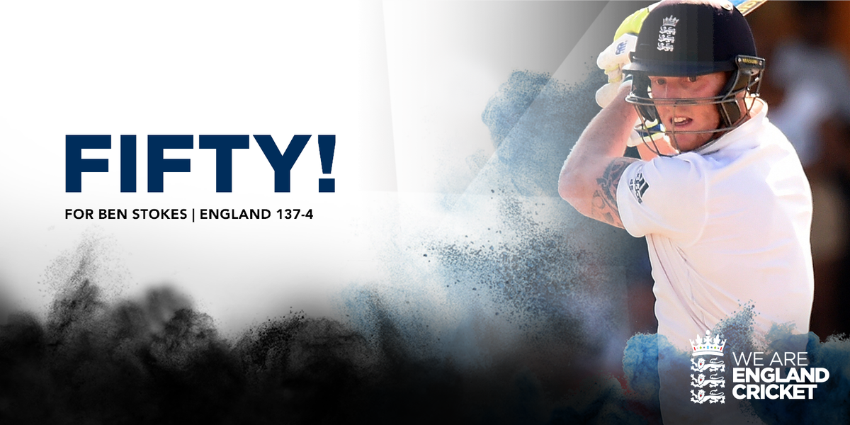 ECB_cricket's tweet photo. Stokes brings up fifty
@englandcricket 137-4
#ENGvNZ http://t.co/hFfGmdcwB4