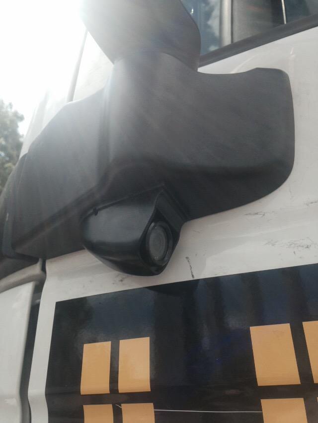 Are you compliant? Near side camera fitted to a MAN truck. Check fleetfit.co.uk for more details