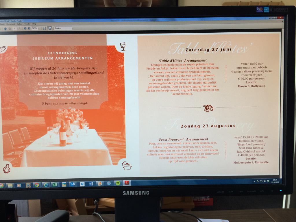 Uitnodiging jubileum Arrangementen, creatief, mooi, snel en vakkundig dankzij <a href="/Designstijl/">Inge Rietsema</a>