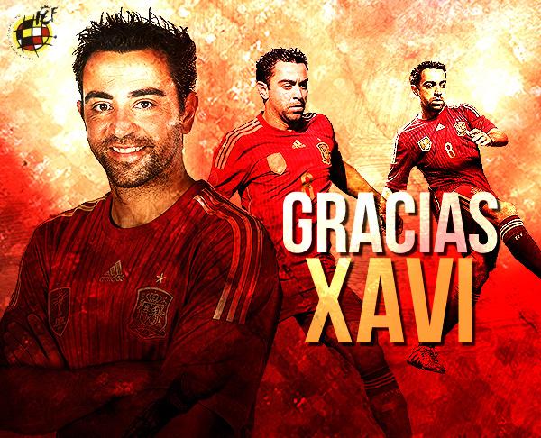 rfef's tweet photo. #GraciasXavi por todo lo que has dado al fútbol español y a la @SeFutbol. ¡Suerte en tu próxima etapa! #6raciesXavi http://t.co/SmkSzktGgk