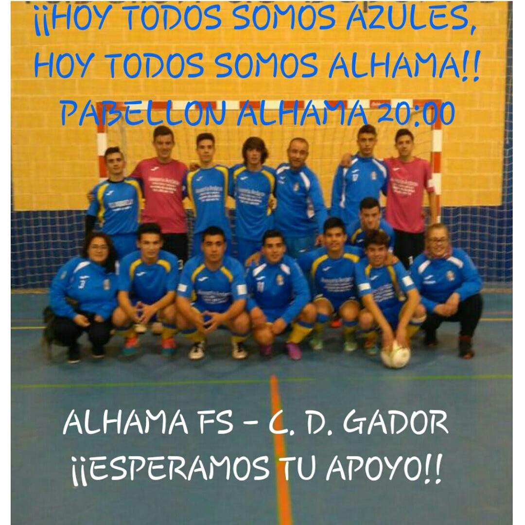 Hoy mas k nunka, todos somos ALHAMA!! Cubramos de azul nuestro pabellon!! Esperamos vuestro apoyo