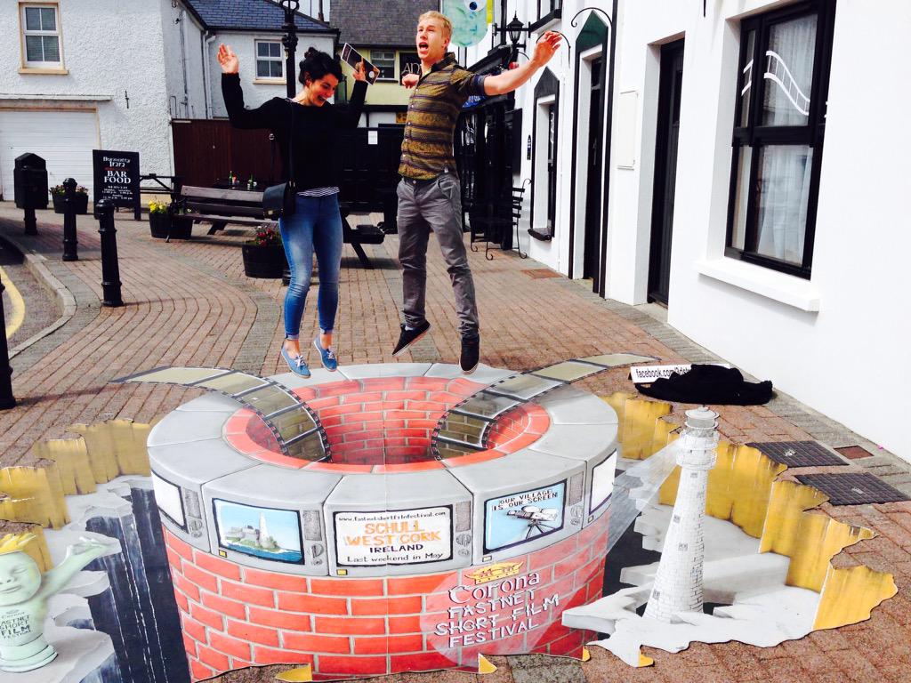 AlisonGlennie's tweet photo. @FintanMcKahey &amp; Kate Bean photographer jumping for joy after watching 'Bo' @OisinBickley today #CFSFF Congrats! http://t.co/QGd5MvnUxm