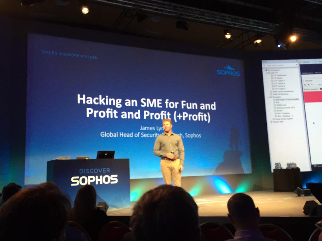 marcoavezzu's tweet photo. @SophosPartners James Lyne l'unico speaker che spaventa divertendo http://t.co/NNiPvvFtQ5