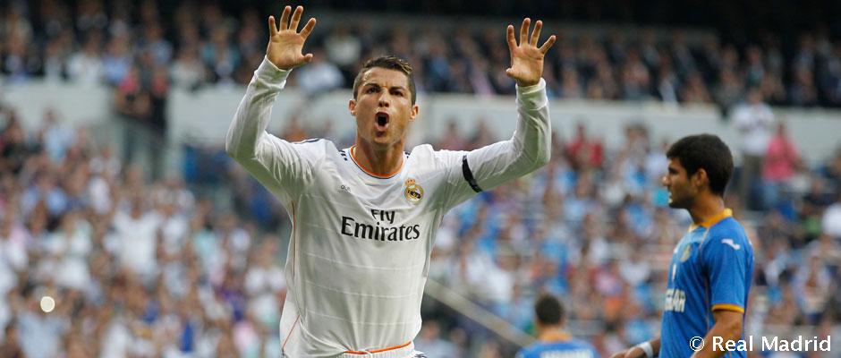 TeamCRonaldo's tweet photo. Cristiano always scores at home against Getafe! #LaLiga. http://t.co/TALiMBJxfw