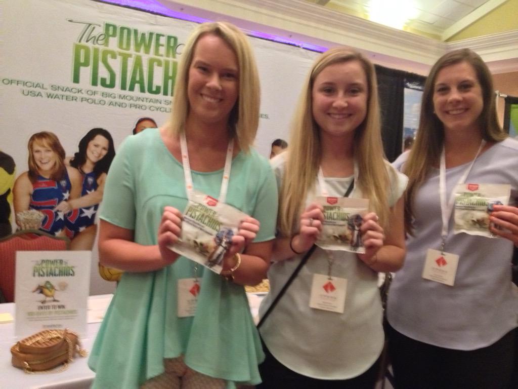 BeckyV1960's tweet photo. Sport nutritionists at #CPSDA2015 say pistachios help fuel their athletes to victory #PistachioPower http://t.co/xz1kLUuH09