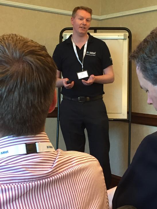 LisaDDolphin's tweet photo. @woodcockn discussing MiVoice Office250 at #MitelExp15 http://t.co/5XTATBRc8S