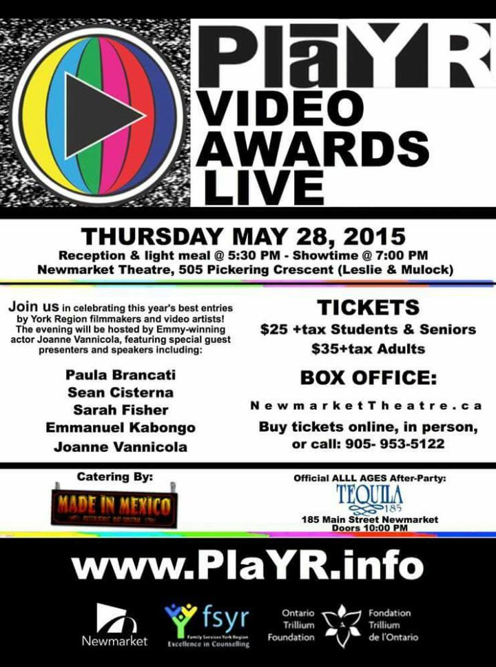 PlaYRtweets's tweet photo. Tickets for the #PlaYRVideoAwards are going FAST! For guest bios and ticket info: http://t.co/8KipOhrhaA http://t.co/hUQUAywaQc
