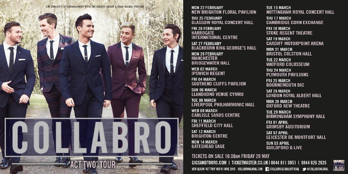 We're so proud to announce the #CollabroActTwoTour! Pre-sale tickets available May 27th 10am RT if you're coming! 🎤🎼🎵