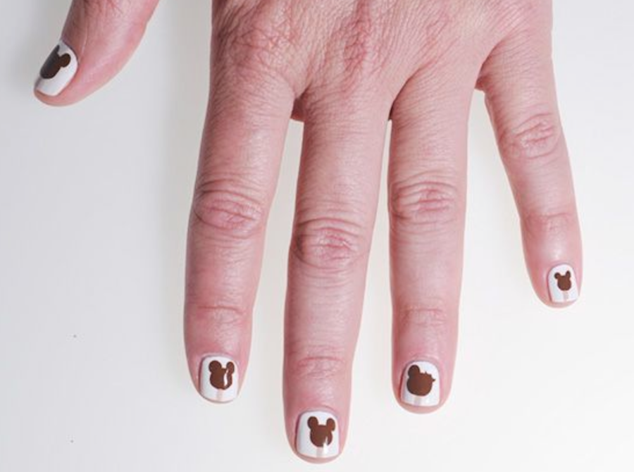 DisneyParks's tweet photo. Show your #DisneySide during the #Disney24 event with this Mickey Ice Cream Bar nail tutorial: http://t.co/NR7la10QKY http://t.co/LsERr6PL6T