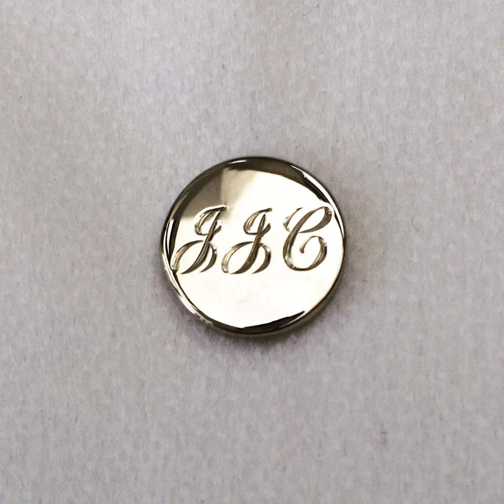 Beautiful sterling silver #esquire button hand engraved for an 18th #gift £55 #bizhour #londonbiz #custom