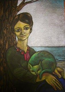 gigliointi's tweet image. #donneinarte #donneinverde by #Slai  @alecoscino @CecchiNatalia @Natalia54967926  #catlovers Bserata ragatte