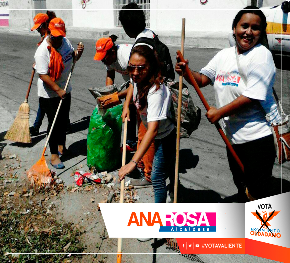 anarosapayan's tweet photo. Cada día se suman más jóvenes al #EscuadrónValiente, agradezco su participación con la limpieza de nuestras calles. http://t.co/OqJLBhLKAz