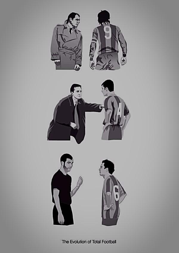 Kike_Marin_'s tweet photo. Rinus Michels-Jonan Cruyff. Johan Cruyff-Pep Guardiola. Pep Guardiola-Xavi. Xavi-.........? #TotalFootball http://t.co/X84pEzpJYl