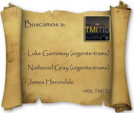 <a href="/RolesDeLibros/">ADICTOS ROLEROS A.</a> ¡En <a href="/RM_TMITID/">RM TMI+TID [1 año]</a> buscamos urgentemente a los siguientes personajes, ayúdanos con RT! ¡Gracias!