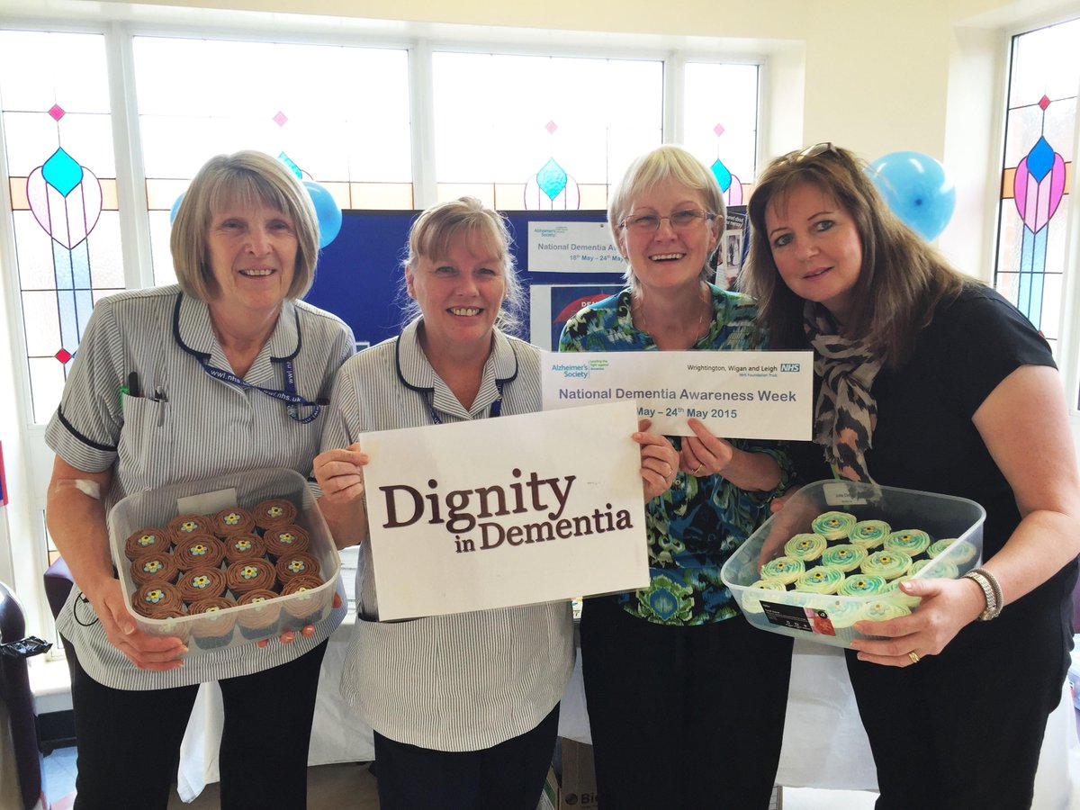Jean Ramsdale and colleagues from the Dementia Team promoting Dementia Awareness Week at Wigan Infirmary