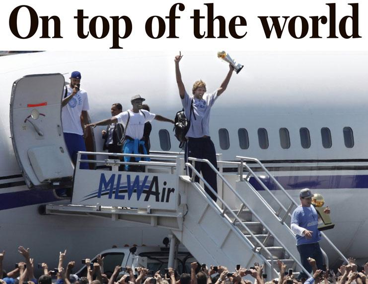 MLWAir's tweet photo. #TBT #Dallasmavs Win the 2011 #NBA #Championship, What a sight!
#playoffs #mlwair #Boeing767 #allfirstclass #fly http://t.co/dVvldGmZc3