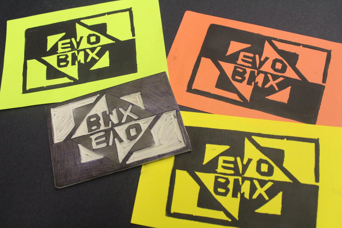 Gr 8s are using the Printmaking Process to create multiple prints on a topic of choice. Can you find the math?