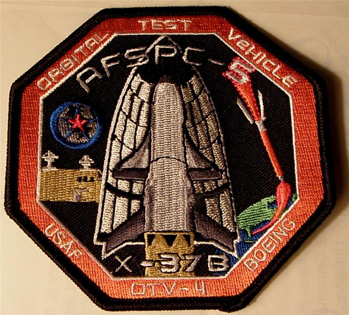 DutchSpace's tweet photo. USAF X-37B / OTV-4 patches courtesy Jim, via @NASASpaceflight #AFSPC5 #X37B http://t.co/CJqRUydDTx