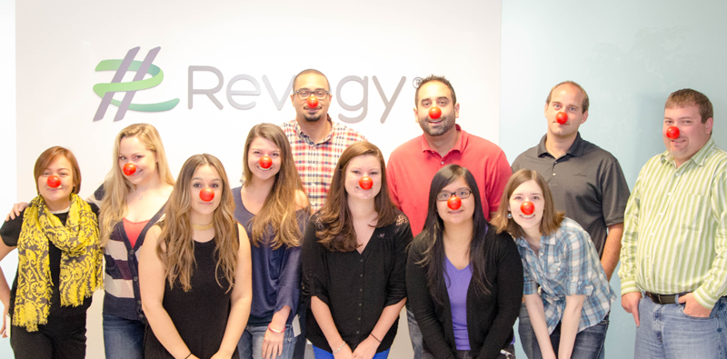 Revegy's tweet photo. Team @Revegy is showing our support for #RedNose Day! #RedNose25 @gatesfoundation http://t.co/lpA1TvweKx