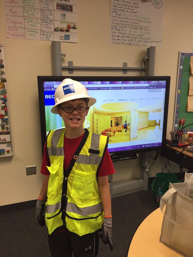 chadschieber's tweet photo. Career day Armstrong Elementary. Recruitment starts early at @BeckGroup http://t.co/FV8z1f0yIp