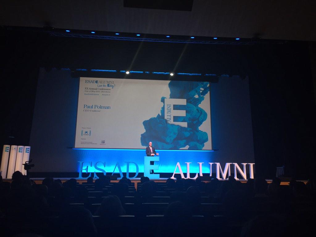 claupittaluga's tweet photo. "From share value to shared value." @PaulPolman #EdayBCN #IamESADEAlumni http://t.co/lCHrj1M2Ze