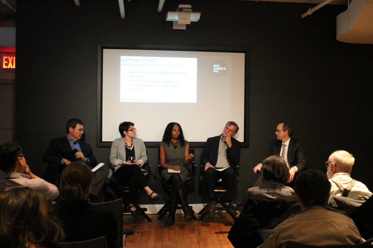 NewAmericaNYC's tweet photo. Thanks to @rickmcgahey, Ann Boger, @tsedeye, @greenhousenyt, &amp; David Gray for last night's talk! Podcast soon! #NANYC http://t.co/LwfNo7YJ13