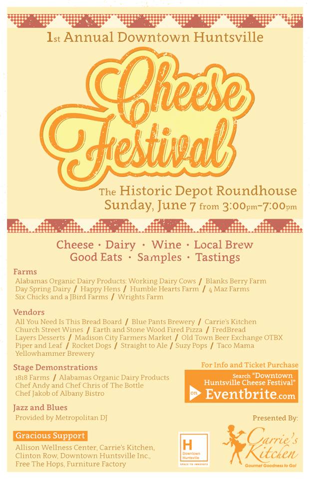 DowntownHSV's tweet photo. Fête du fromage dans #DowntownHuntsville! http://t.co/aqG7vOHbAV