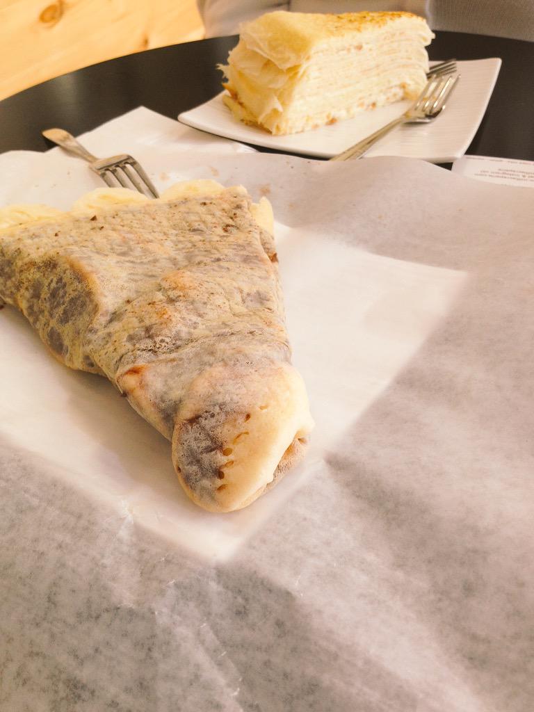 MicheleYYZ's tweet photo. @milliecreperie #bestcrepe. Everyday is a great day for a crepe and crepe cake http://t.co/zyeG6E8eZG