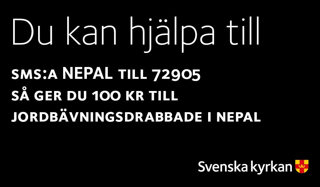 svenskakyrkan's tweet photo. Tack vare er har vi samlat in 6,5 miljoner kr till behövande i #Nepal. 34000 familjer fått hjälp. Arbetet fortsätter! http://t.co/8GyEHEs9du