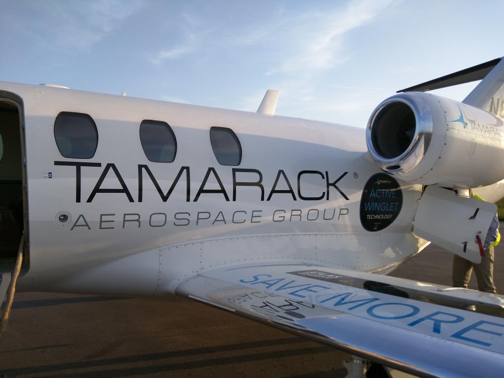 BizAirportIntl's tweet photo. Great #EBACE15 thanks to #tamarackaerospace for the lift home #winglets #savemoney #flyfarther http://t.co/17ONPVwba5