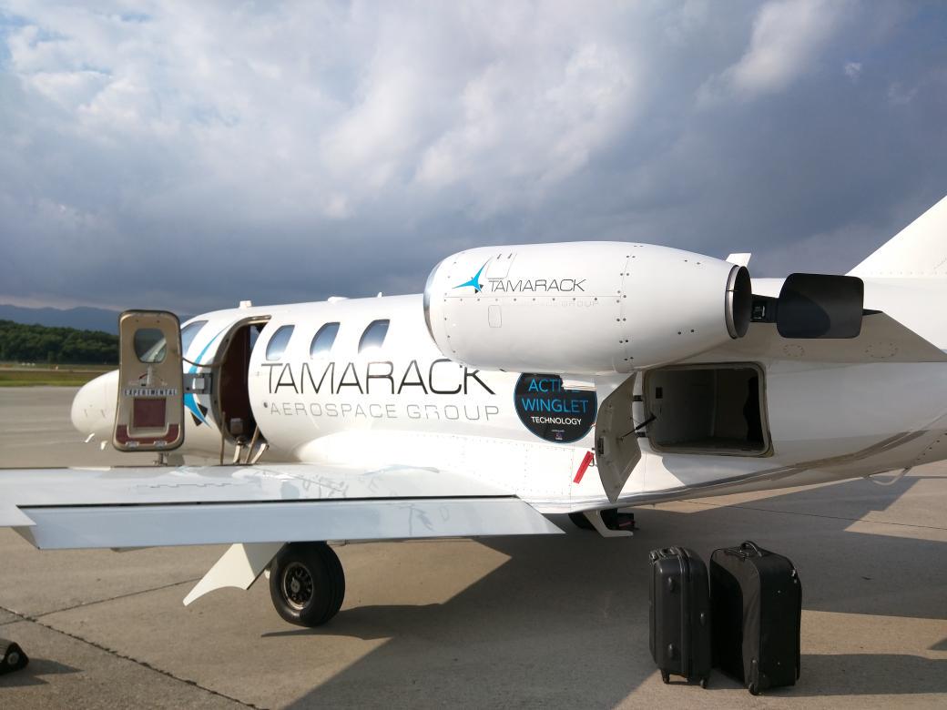 BizAirportIntl's tweet photo. Great #EBACE15 thanks to #tamarackaerospace for the lift home #winglets #savemoney #flyfarther http://t.co/17ONPVwba5