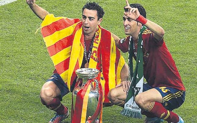 Colmenero's tweet photo. Un Catalán menos en nuestra selección. #6raciesXavi http://t.co/D7irOFStSf