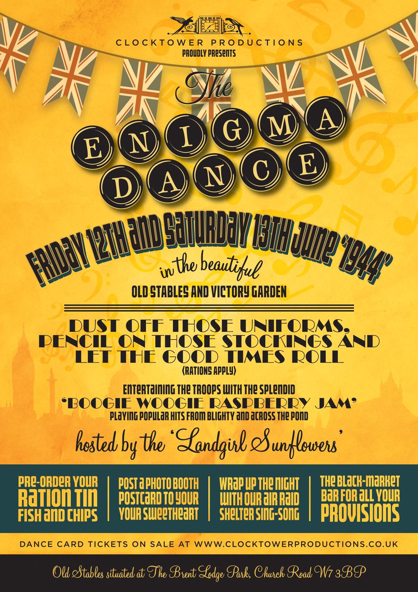 get your tickets at clocktowerproductions.co.uk