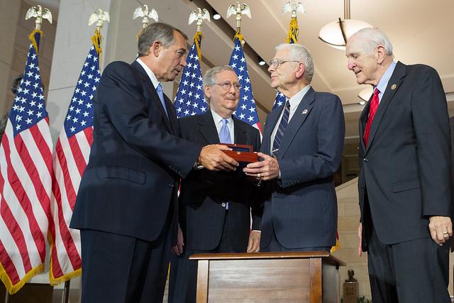 SpeakerBoehner's tweet photo. Presented the #CongressionalGoldMedal to the #FighterAces yesterday. http://t.co/8Wn9RhtiDN http://t.co/MgPoRWCGvl