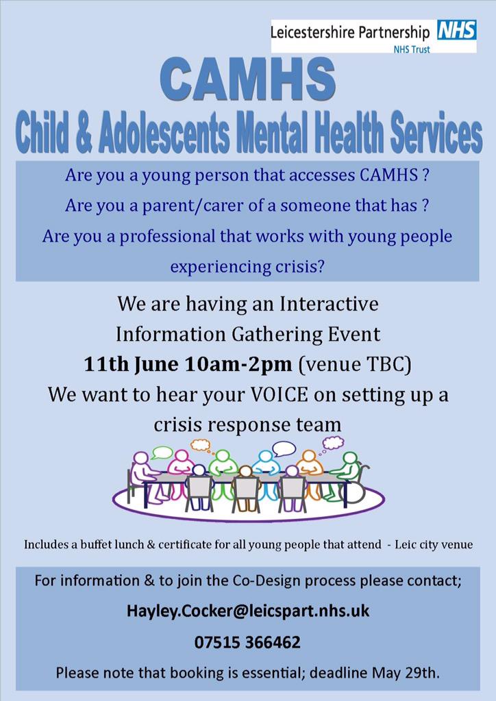 LPTnhs's tweet photo. Please help us design a new Child &amp; Adolescent Mental Health crisis response team. Your views count. http://t.co/AwEzcGbdc5