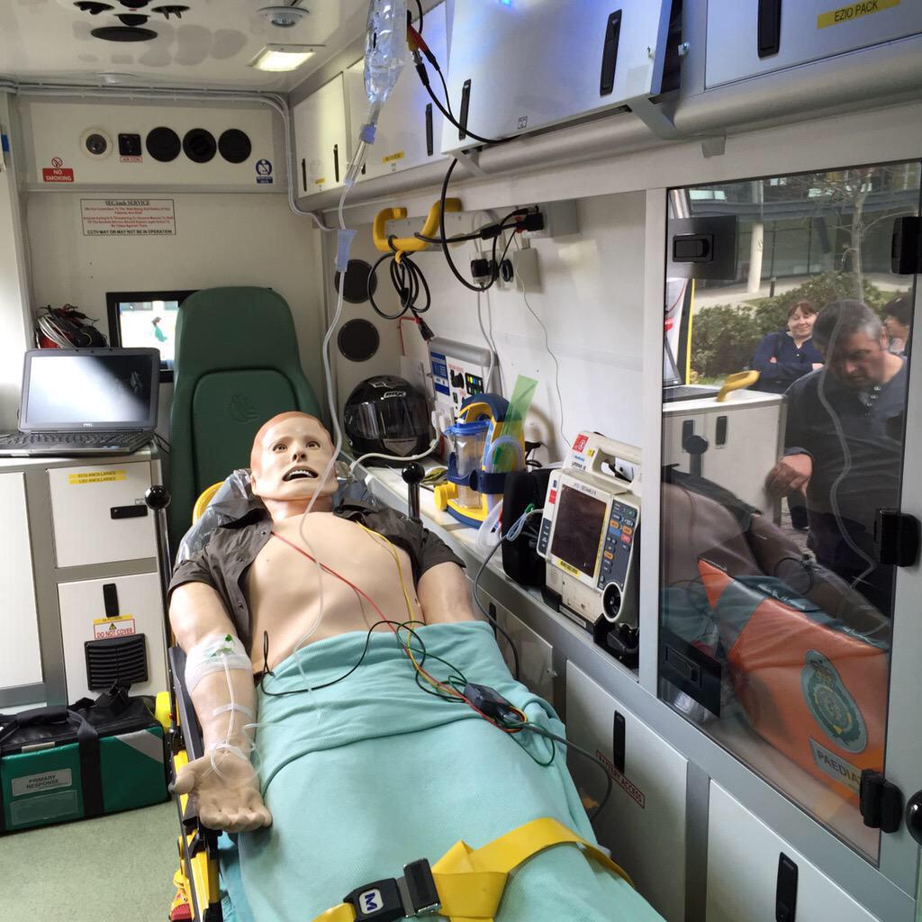 TomTheParamedic's tweet photo. Exciting developments in clinical simulation w/ @SECAmb_sim #simbulance at #IPHEC2015 #innovation @HE_KSS http://t.co/xu8OAEmF3w