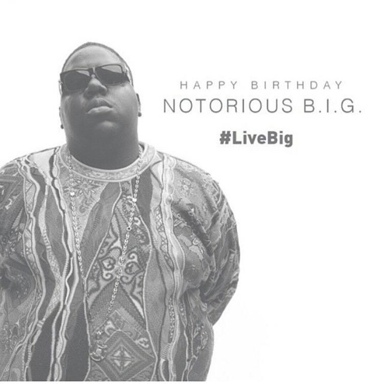 Happy Birthday to Christopher \"Notorious B.I.G\" Wallace. 