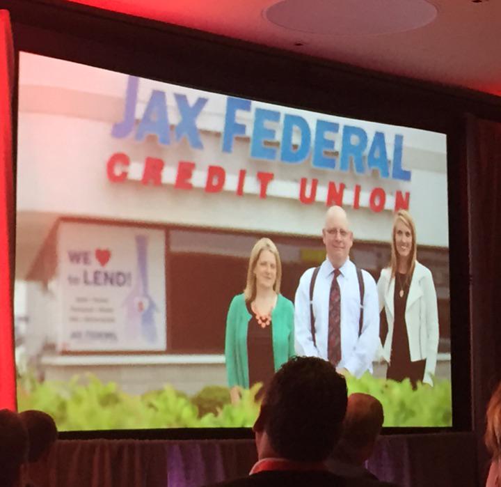 CUDirect's tweet photo. We're proud to celebrate Jax Federal Credit Union & their win in Best Practices in Lending. @JAXFCU #DRIVE15 http://t.co/3JWvDkCOl5