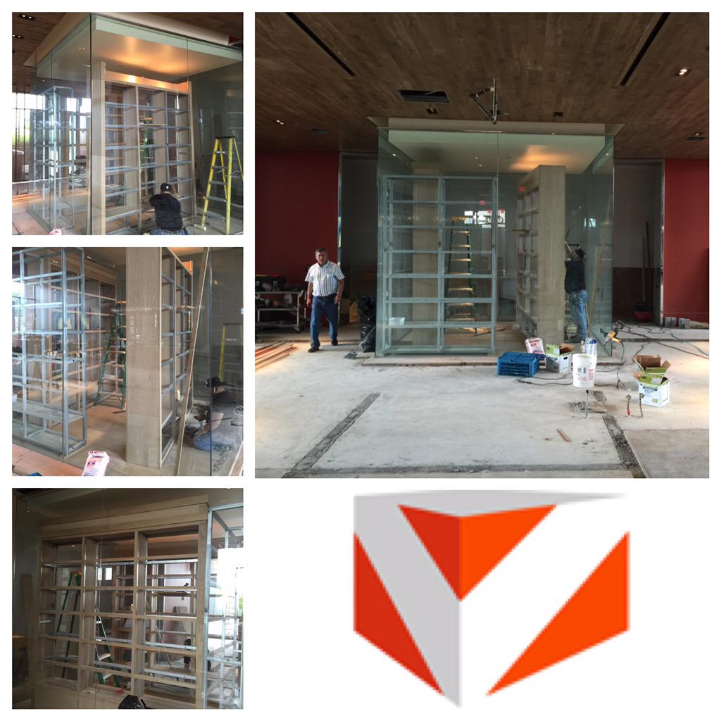 VERSAConstTele's tweet photo. The Innovative approach of #Versa #Construction! Look at these glass enclosed #WineCellar! #Construction #Modern #TX http://t.co/hF37JUaJG6