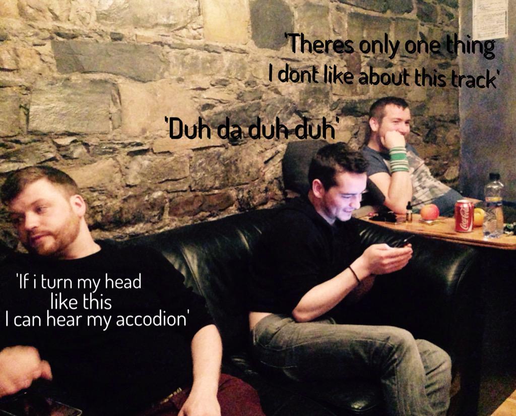 nafiannamusic's tweet photo. This is kinda what the lads think about in the studio.... -CiarÁn #lovenafianna #slaggin #craic http://t.co/bzKMi4lzIT